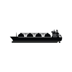 Obraz premium Cargo Ship Icon – Maritime Transport and Freight