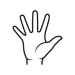 Obraz premium Hand Gesture Icon – Human Interaction and Communication