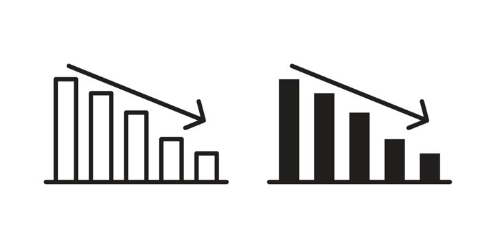 Decrease icon in a simple, black and white style.