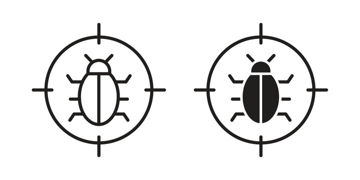 Debug icon in a simple, black and white style.