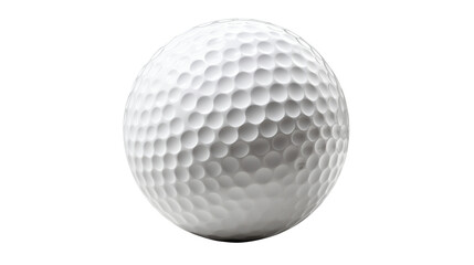 Realistic White Golf Ball Isolated on Transparent Background, Professional Sports Equipment for Tournament, Leisure, and Luxury Lifestyle Branding Design