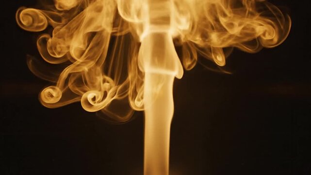 abstract smoke plume swirling in the air, glowing light