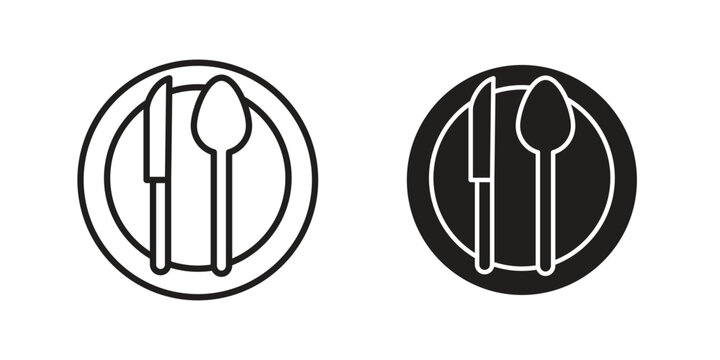 Eatery icon in a simple, black and white style.