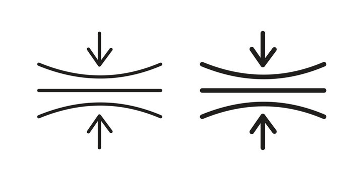 Elasticity icon in a simple, black and white style.