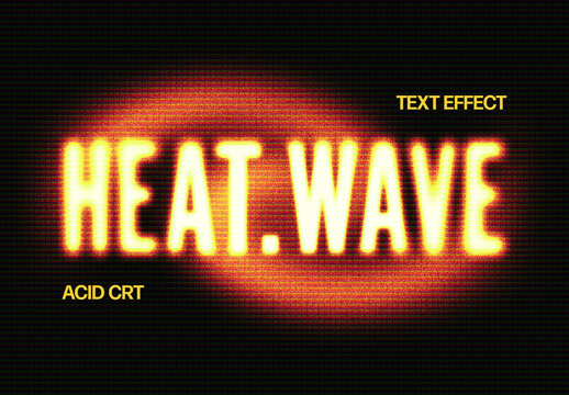 Acid CRT Text Effect Mockup