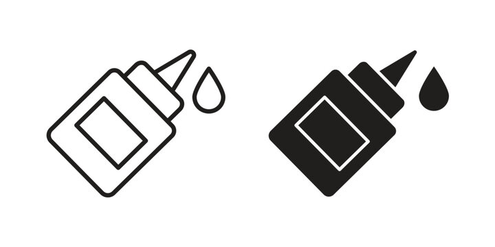 Glue icon in a simple, black and white style.