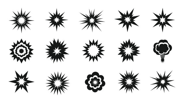 explosion icon silhouette vector illustration isolated