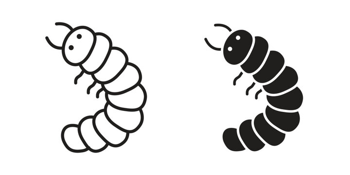 Grub icon in a simple, black and white style.