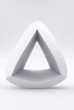 Abstract Minimalist 4K Loop of Impossible Geometric Shapes Morphing in Matte White and Soft Gray Continuous Surreal Illusion of Bending Reality and Perspective for Modern Branding