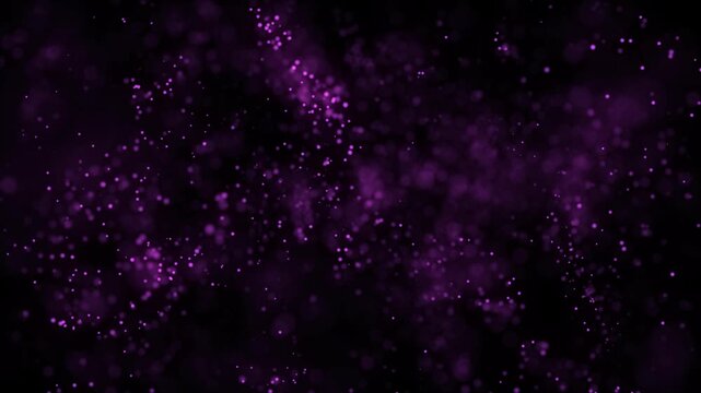 Abstract background with particle motion background. Colorful purple particles shining motion explosion. Christmas, New Year, holiday, wedding intro outro 3d animation