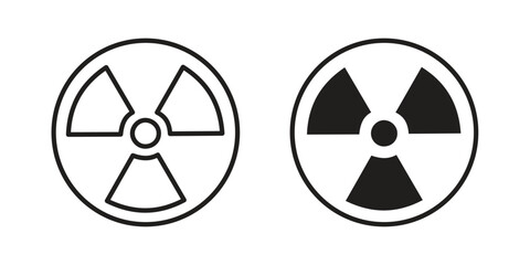 Radioactive icon in a simple, black and white style. © Dingdong