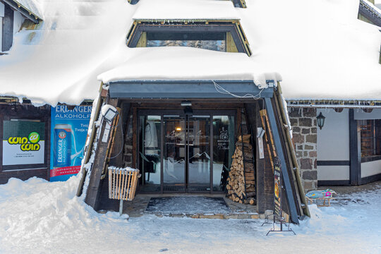 Entrance to Convention Centre at Mountain Kopaonik in Serbia