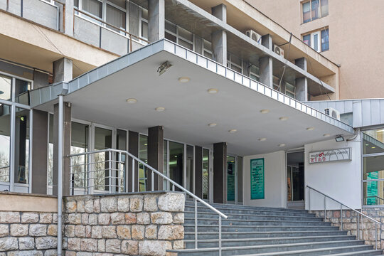 Entrance to Cultural Centre Event Venue Building in Novi Pazar Serbia