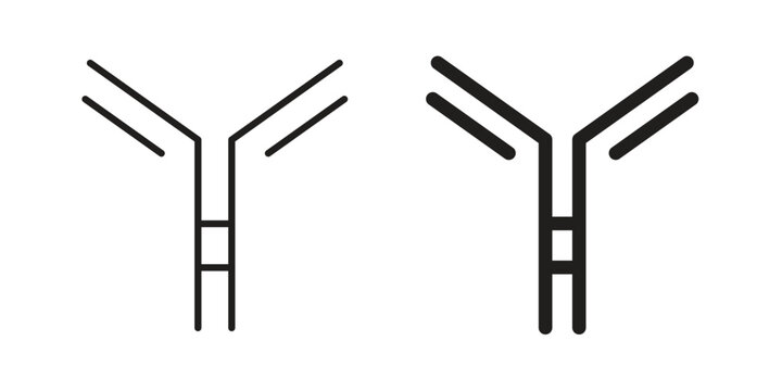 Antibody icon in a simple line art style. EPS10