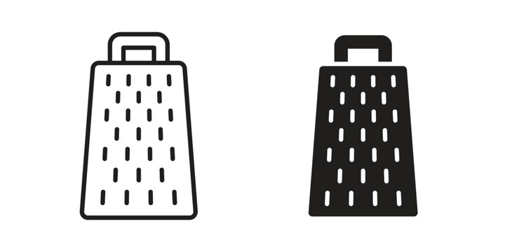 Cheese grater icon in a simple line art style. EPS10