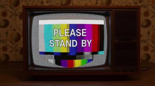 There are technical issues with the vintage television screen. Please wait for a message with the test pattern