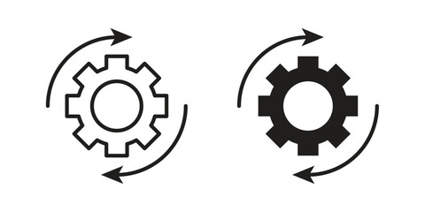 Continuous changes icon in a simple line art style. EPS10