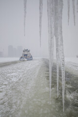January 28, 2026, Moscow, Russia. The world's first year-round electric river transport.