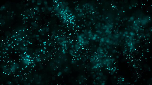 Abstract background with particle motion background. Colorful blue particles shining motion explosion. Christmas, New Year, holiday, wedding intro outro 3d animation