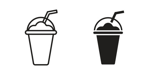Frappe icon in a simple line art style. EPS10