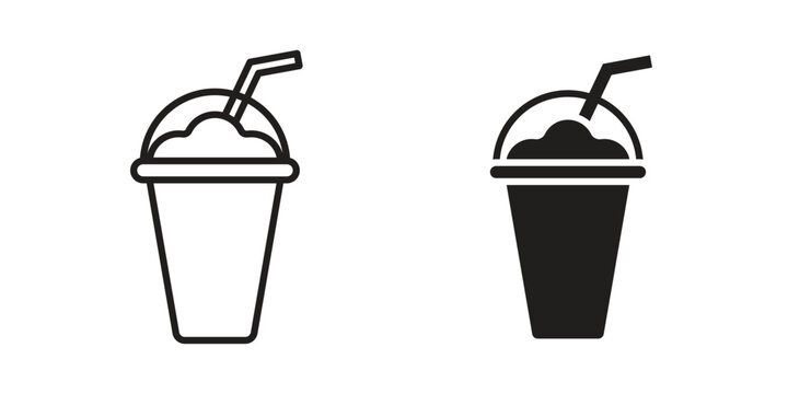 Frappe icon in a simple line art style. EPS10