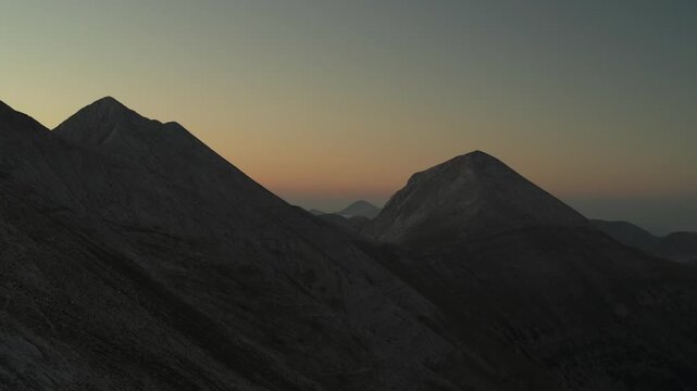 Sunrise in the mountain, time lapse. 
