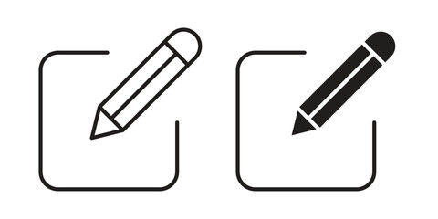 Edit text icon outline vector set. icon vector isolated on white background. EPS 10 © Zandra