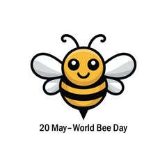 Cute World Bee Day Illustration