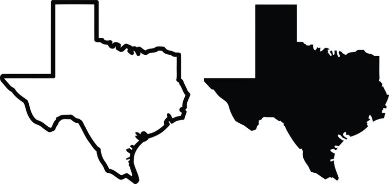 Comparison of texas outline and filled map representations