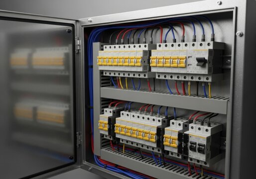 Electrical Control Panel with Circuit Breakers Ensuring Power Distribution and Safety for Modern Industrial and Residential Applications &ndash; Reliable Energy Management Solutions