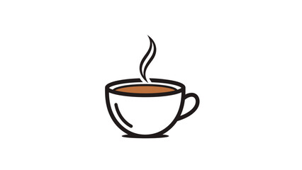 Obraz premium Steaming Hot Coffee Cup Vector Illustration