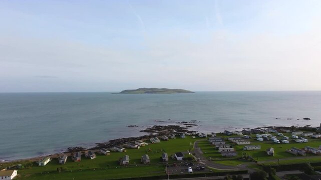 4K cinematic drone footage capturing Lambay Island County in Ireland_76
