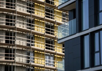 Modern Residential Building Under Construction: Architectural Progress, Urban Development, and Real Estate Investment Future