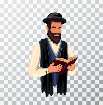 A Jewish man reads the Torah