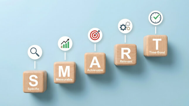 SMART Goals Concept: Specific, Measurable, Achievable, Relevant, Time-bound
