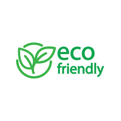 Eco friendly text icon vector for web design