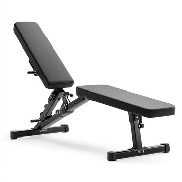 Adjustable Black Weight Bench for Strength Training