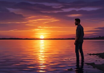 Fototapeta premium Sunset's Embrace
