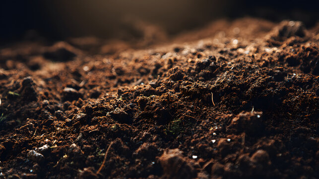 Fresh Loamy Soil Texture with Rich Organic Matter and Moist Structure