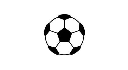 Vector illustration of a classic black and white soccer ball, an iconic symbol for global sports, football, and athletic competition
