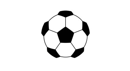 Dynamic black and white soccer ball illustration capturing the essence of global sport and competitive play, perfect for athletic event promotions and team spirit designs
