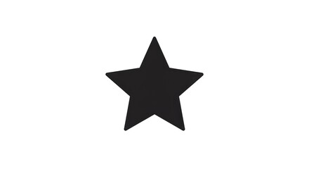 Sleek black star icon symbolizing quality, excellence, and achievement, ideal for rating systems, favorite selections, and recognition elements in digital design projects