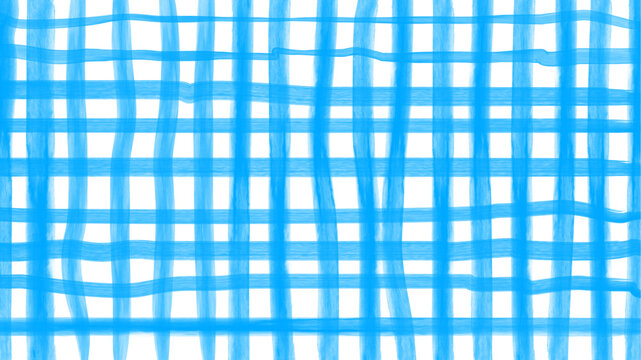 Seamless hand painted blue gingham check pattern with soft watercolor texture. Cute rustic plaid background perfect for fabric, wallpaper, packaging, stationery, kitchen and summer designs