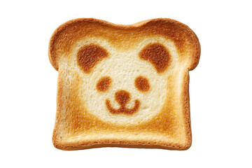 Toast with Panda Face Design