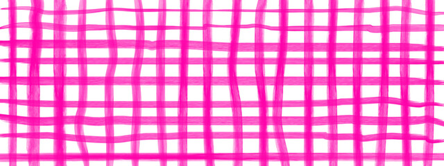 Seamless hand painted pink gingham check pattern with soft watercolor texture. Warm cheerful plaid background ideal for fabric, wallpaper, packaging, stationery, kitchen and summer designs