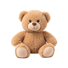 Fototapeta premium Cuddly brown teddy bear with soft fur and adorable expression, isolated on transparent background