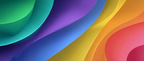 Fototapeta premium Colorful abstract wave pattern with vibrant gradient design