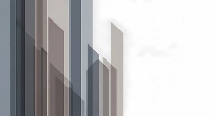 Obraz premium Vertical layered geometric abstract background with neutral tones and modern minimal composition