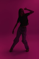 Obraz premium Celebrating pride through vibrant movement and bold expression in a colorful setting