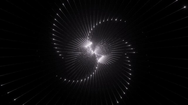 dynamic, glowing radial lines with spiral effect in motion loop animated
